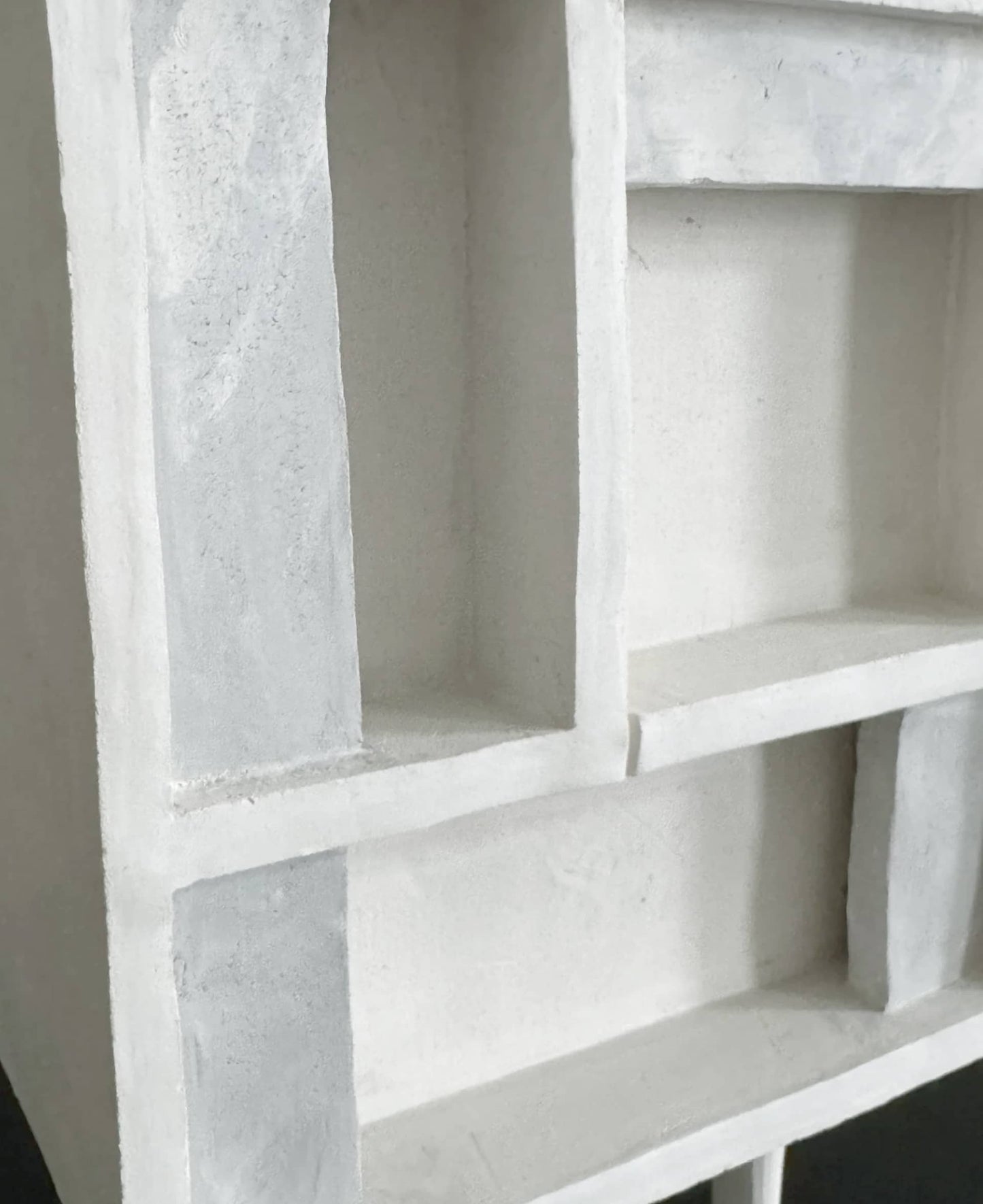 Plastered White Cube Table Lamps